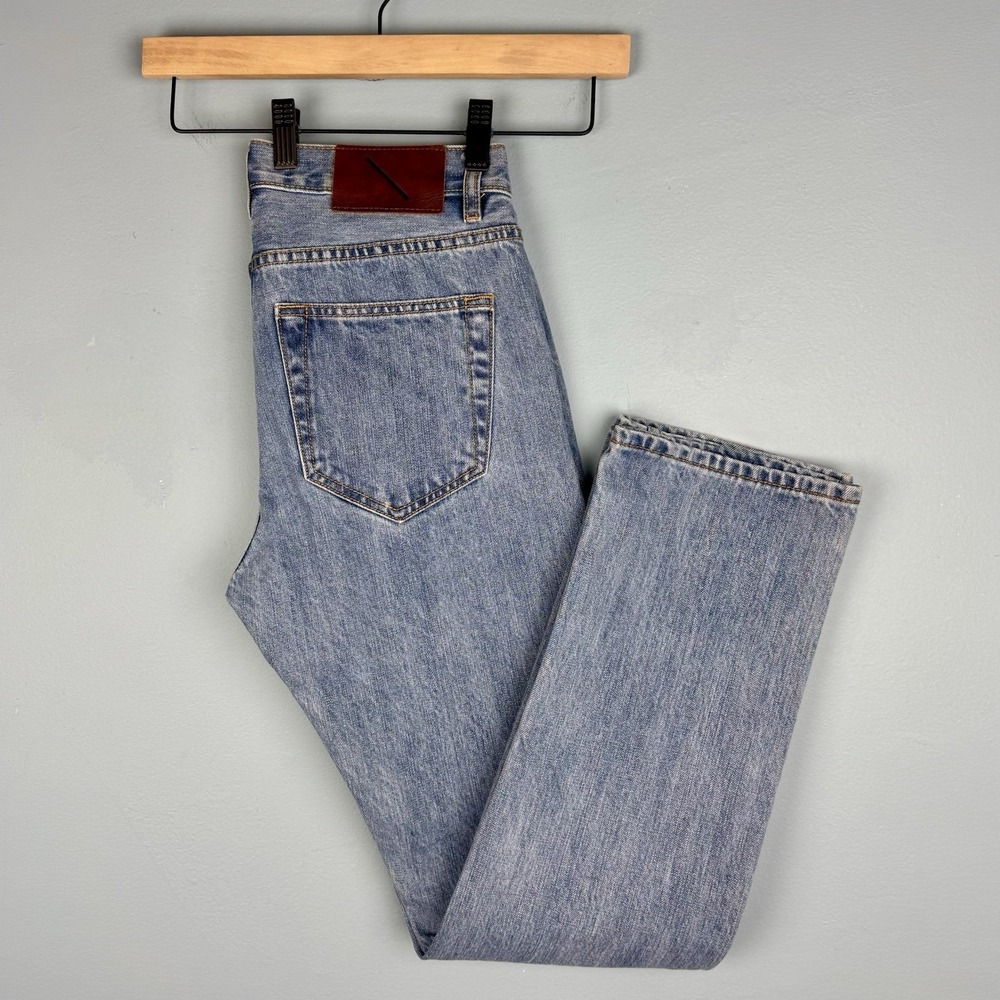 Saturdays Surf NYC Mens 30x31 Selvedge Denim Light‎ Blue Wash Slim Fit Luke Jean